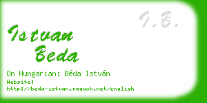 istvan beda business card