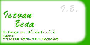 istvan beda business card